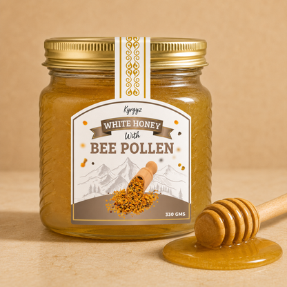 White Honey with Bee Pollen