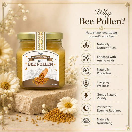 White Honey with Bee Pollen